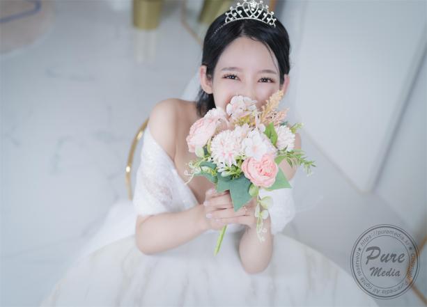 超頂嫩模 價值40美金韓國高端攝影頂級女神 yeha 花嫁新娘 究極珍珠騷丁情趣婚紗 粉嫩光滑蜜穴凸激乳粒