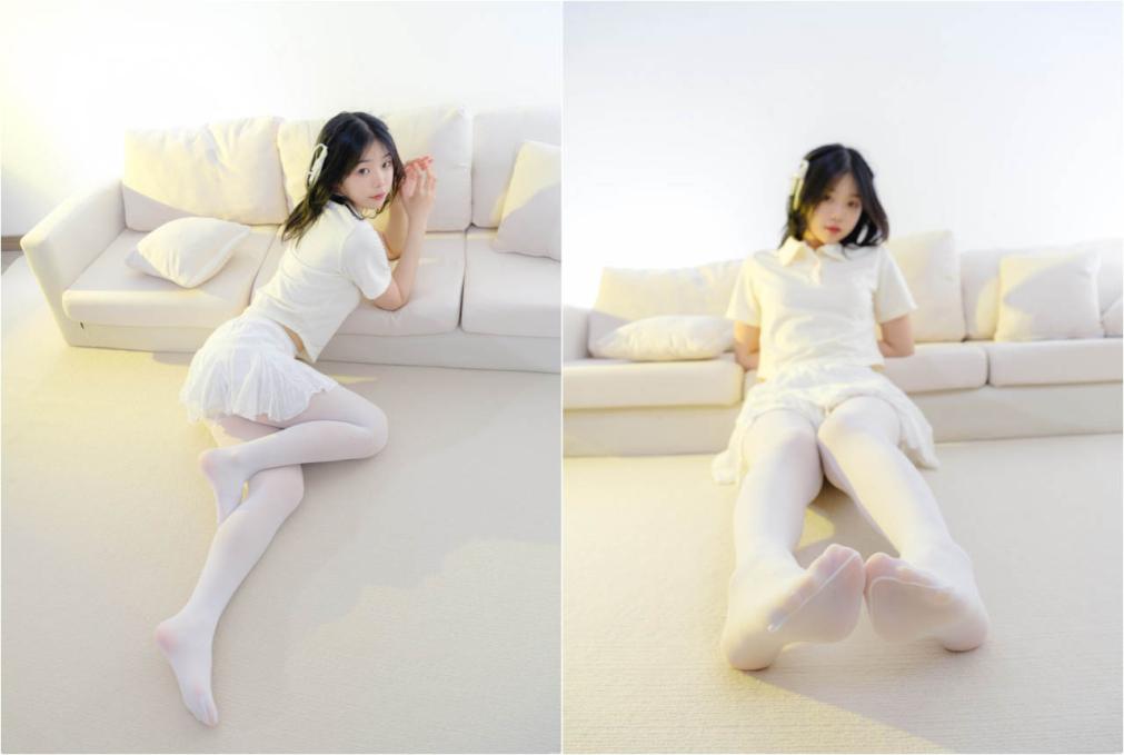 森萝财团〖小樱〗超短裙白丝美腿诱惑，软萌甜美很乖巧很可爱的女孩子，唯美私拍不漏