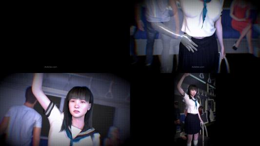 NeKoLo Studio 黒髪セーラー服と透明人間電車内でいたずらし放題