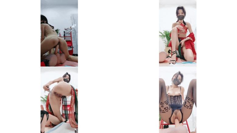 九頭身170cm頂級美腿女神難得露臉花樣多超級騷換裝誘惑女用倒模騎坐性感美腿高跟鞋太誘人了