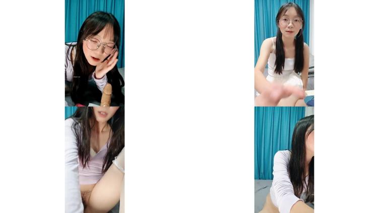 新品眼镜大学生超级反差兔奶大屁股丝袜扣穴自慰满满撸点522