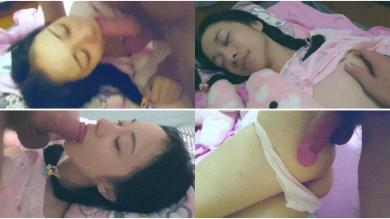 【父女乱伦】出生父亲尽然趁女儿睡着偷偷让女儿口交最后射了一嘴巴