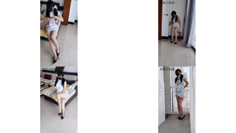 粟粟子原创 旗袍高跟双马尾反差御姐，捆绑跳蛋震动高潮，挣扎不断779