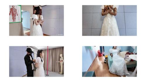 《杨若琳白色礼服，五花紧缚逛店》1005