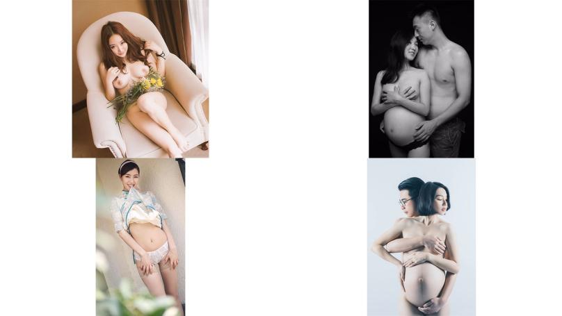 自拍館影樓孕婦少婦大肚子流出的大尺度自拍寶媽或準寶媽們 挺着大肚子及老公各種大尺度婚紗等紀念留念不乏不少美豔少婦520