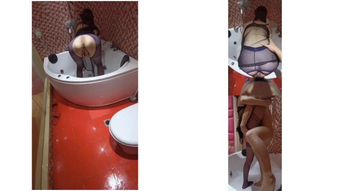长沙美宜佳的骚熟女约出来酒店还自带了情趣蕾丝 撅起屁股在浴缸待插
