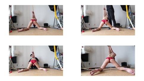 后手悬吊 撅臀 水弹枪射击