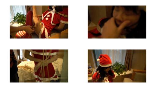 【seven7小姐18】神秘的圣诞礼物（下）薄丝全包，后手缚，口夹口球口水直流，小便失禁