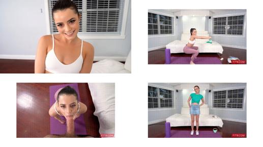 POV Casting of Stunning And Skinny Teen In Yoga Pants