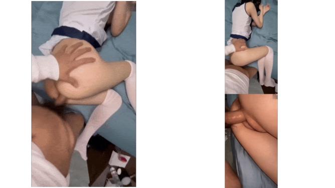 清纯校花穿着校服 乖乖侧躺这被男友操呻吟娇喘