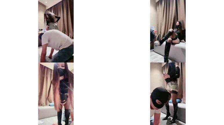 红绿灯调教 高跟皮靴御姐女神 圣水羞辱暴力踢裆7