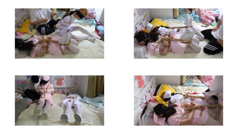 护士白丝少女之间的姐妹情～_带着口球脚镣抱着绑在一起挨欺负，驷马_连缚_收拾其中