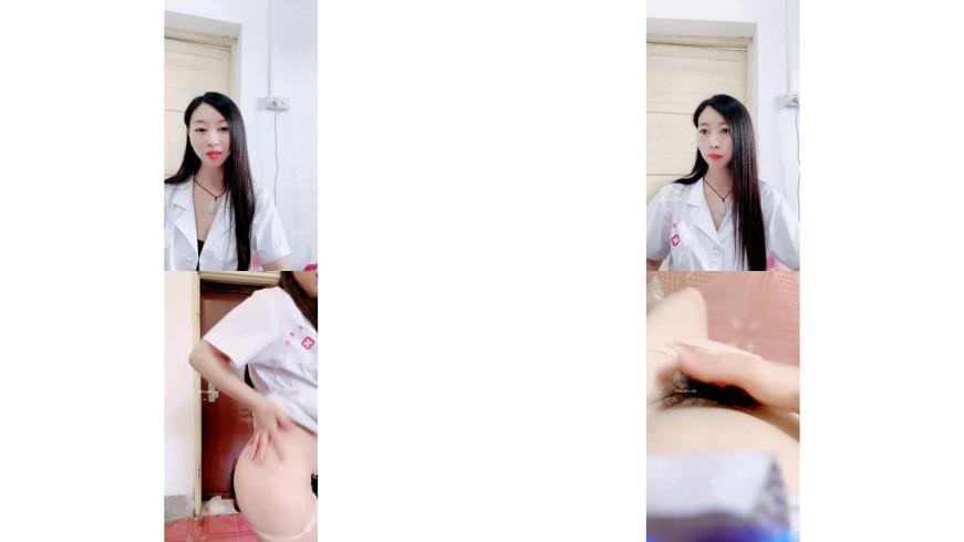 真實鄉村門診，【美女醫生】，大爺大媽們來看病的間隙，藍牙跳蛋塞到逼裏狂震，潮噴兩米有餘，饑渴極了