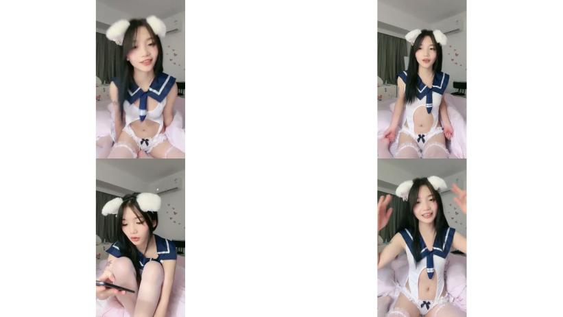 大学生下海大秀 情趣装猫耳朵美少女首次道具抽插  2