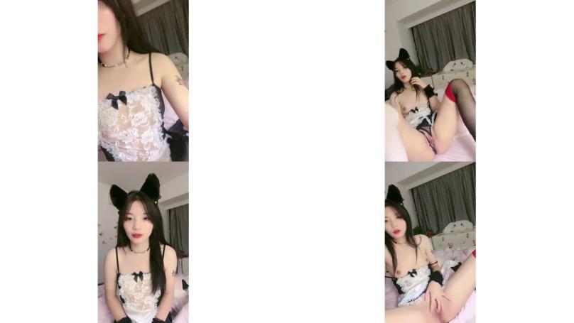 大学生下海大秀 情趣装猫耳朵美少女首次道具抽插  1