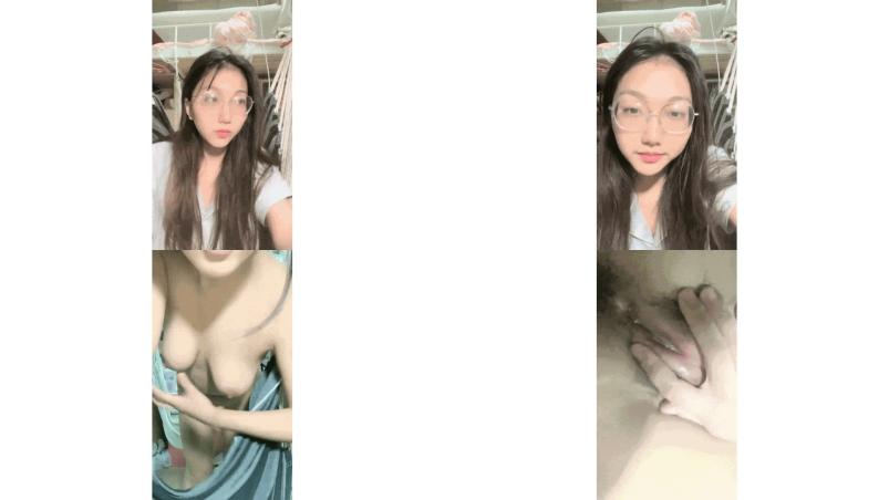 推薦正宗大學生~小野貓，趁着室友不再，宿舍脫光給大哥們看看，眼鏡妹反差婊，菊花鮑魚吸引人