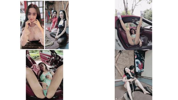 西安大表姐，再次火了，爱车上露出，与竹子捆绑，越摸越难受的骚穴，谁来止痒