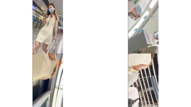 跟随抄底漂亮美女 透明蕾丝白内内 逼毛清晰可见 大屁屁很性感