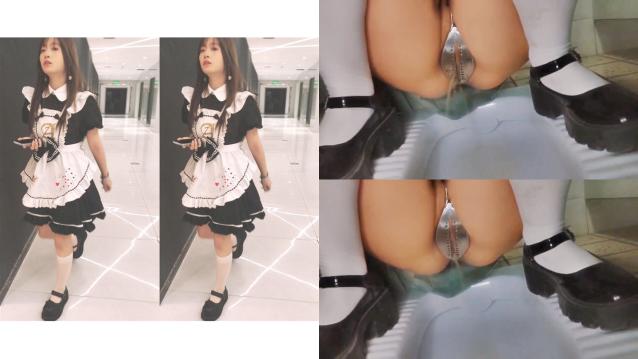 偷拍女仆妹子尿尿意外发现她竟然被绑上了贞操带