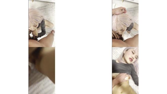 漂亮小姐姐 舌头伸出来舔 戴套 戴啦 皮肤白皙 大奶饱满 把手机打了 不让拍了