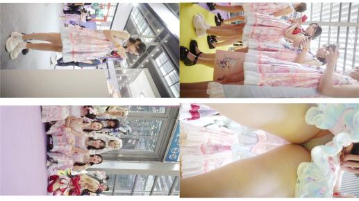 -ym漫展抄底,两个穿公主裙小美妞 光洁屁股沟和窄内湿痕真想摸摸