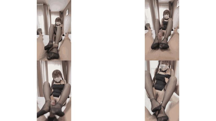 黑丝美少女私人公寓幽会，丝滑般的感觉套的鸡鸡好舒服~