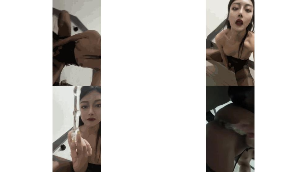 上海仙女 -ts阿桑 化身小母狗，身穿黑丝高跟，深夜在小区楼梯间发骚