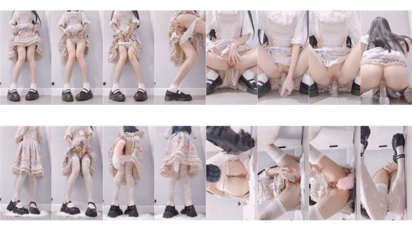 -lo娘服 小白袜 你心动吗 看看二次元洛丽塔少女的汉服诱惑 双视角看看小鹿怎么把自己的小骚穴给干喷的