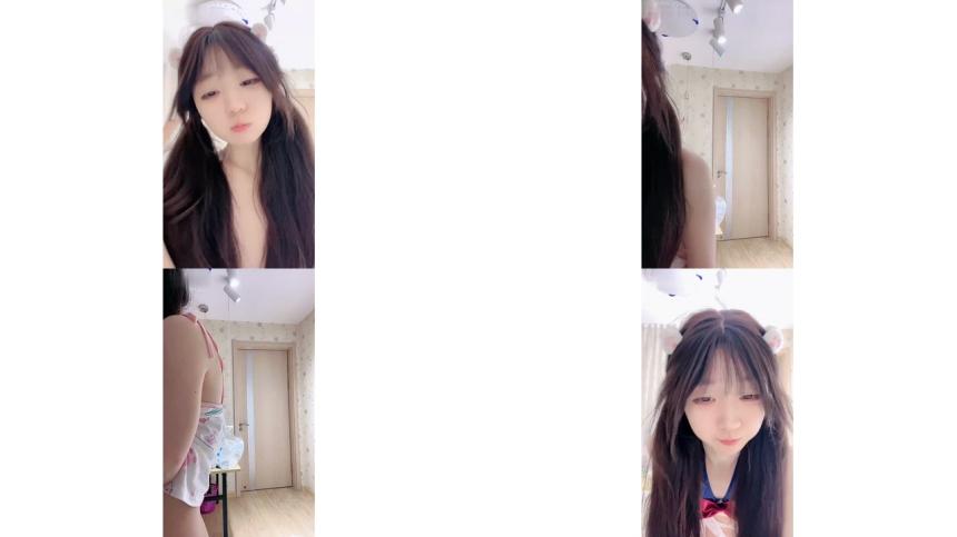 05洛丽塔_逼脸同框~无毛白虎妹~臉點同框~~玩奶子抠逼特写展示1