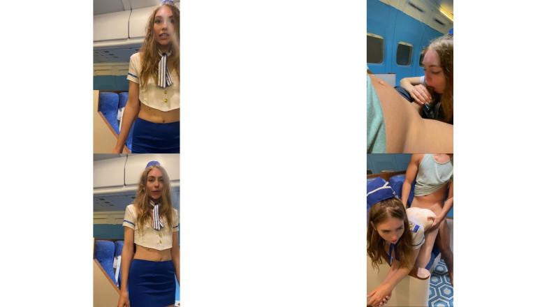 Accidental Sex - Airplane Stewardess (Oops!)