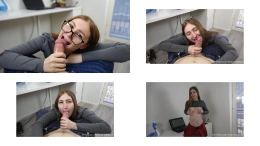 Cum on Young Teacher's Face