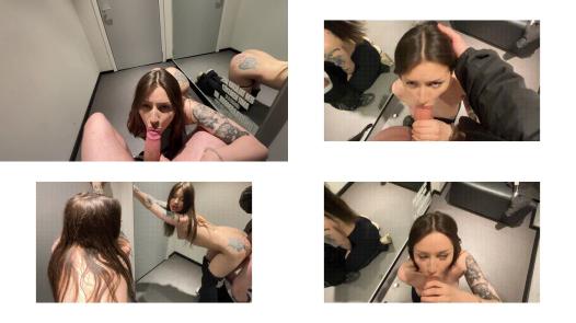I dragged a stranger into the locker room to get a load of cum