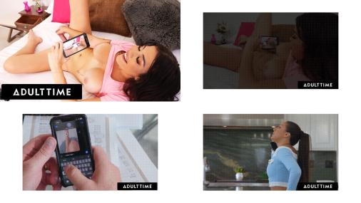 ADULT TIME - Pervert Lilith Grace Uses Stepmom's Phone To Tease New Stepdad With Feet Dildo Videos