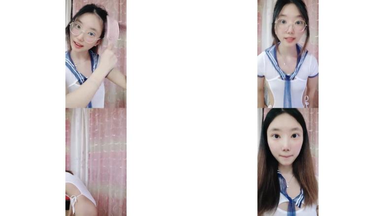 最新安安宝贝清纯眼镜学妹暑假在家偷偷播看着外表是个乖乖女脱光了骚气逼人