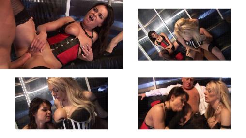 Jenny Babie And Stacey Saran Finish Him Off With A Double BJ After A Screw