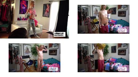 BTS - Chloe Cherry Poses In A Slutty Outfit For Her Photoshoot!