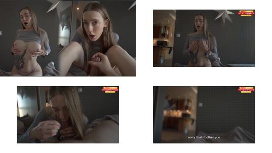 My neighbour accidentally dropped her panties on the hard cock she craved
