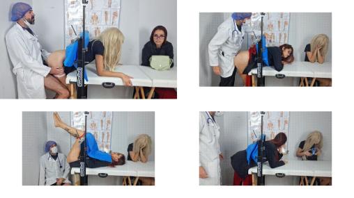 Stepmother takes her stepdaughter to the naughty gynecologist!