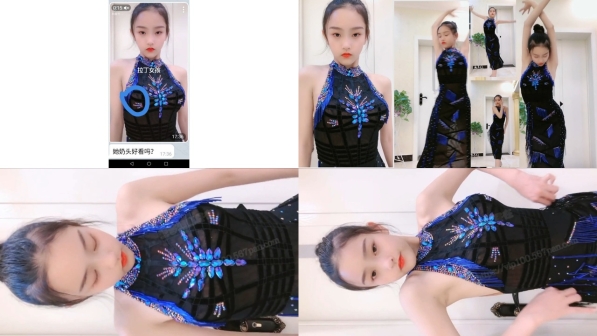 最新火爆网络的百万粉丝女神妹子跳舞的时候奶头走光