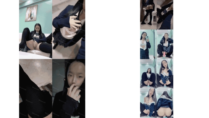 胡椒籽黑丝JK制服学生妹幻龙自慰