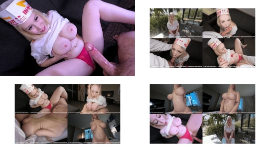In-N-Out Burger Girl with Huge Tits Fucks big Dick at Work