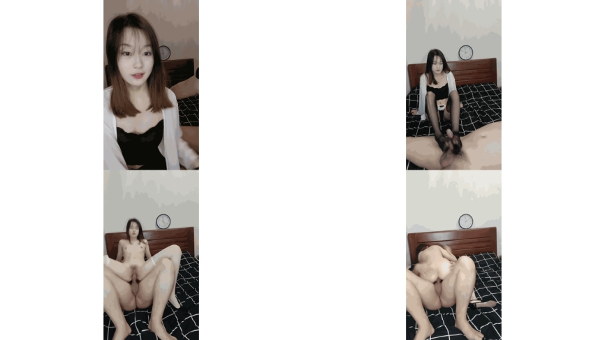 文静甜美颜值妹妹激情大战头套男黑丝美腿足交，按着脑袋深喉，双腿肩上扛操骚逼29