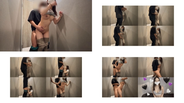 [Personal shooting] Creampie sex while flirting in the changing room