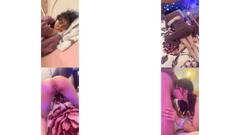 睡覺中的妹妹被窩裏拉起來激情3p苗條身材貧乳，一個操逼一個插嘴，怼着小穴猛操58