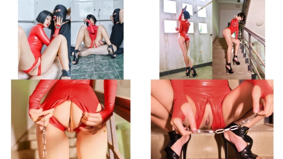 极品女神网红名模 阿朱-皮衣女特工 惩罚男俘虏最好的办法就是让他舔逼44