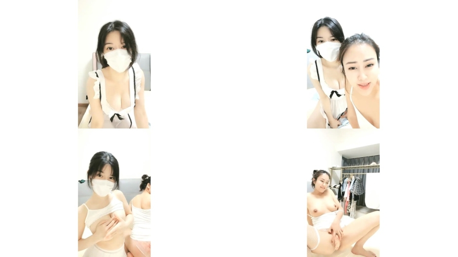 软绵绵无力白皙极品美乳妹子道具自慰，无毛粉穴姐妹用道具快速抽插边摸奶505