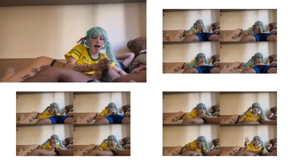 BRAZILIAN HATSUNE MIKU BLOWJOB AND CUM IN MOUTH ft. QroZne