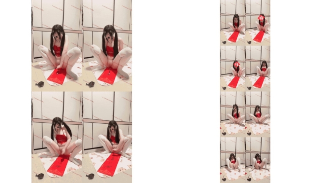 清纯唯美小仙女只只酱逼逼插入毛笔给金主爸爸写字送祝福，无毛白虎嫩穴自慰喷水，长得越乖 玩的越嗨100