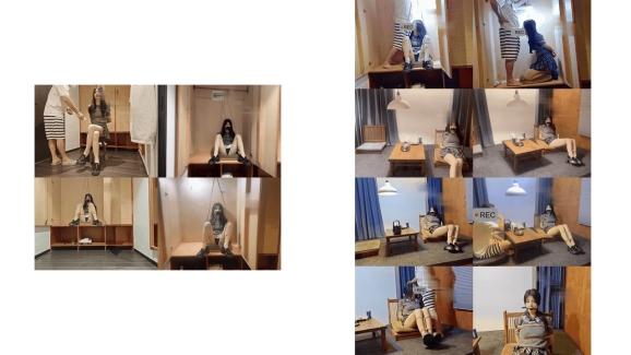 白丝jk小皮鞋衣柜放置反差御姐紧缚震动棒强制高潮