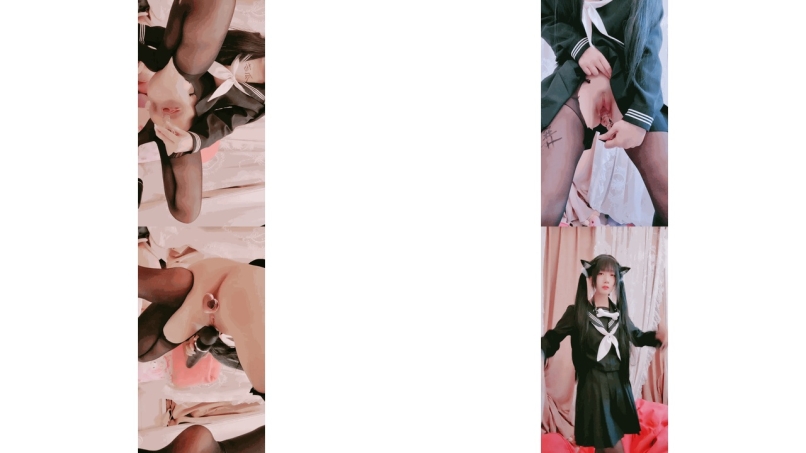 极品尤物美少女清纯系天花板jk装双马尾，撩起裙子开档黑丝，玻璃棒抽插无毛嫩穴，大黑牛自慰